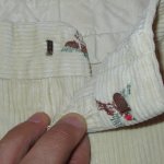 画像8: 古着 70's Stulmaker's カモ刺繍 太畝 コーデュロイパンツ BLK /191016 (8)