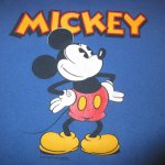 画像3: 古着 80's MICKEY MOUSE ミッキーマウス スウェットパーカ BLUE /191106 (3)