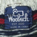 画像3: 古着 90's WOOLRICH ウールリッチ ノルディック ニット セーター GRY / 191212 (3)