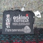 画像3: 古着 90's eskimo KNITWEAR エスキモー ダブル ニットカーディガン イングランド製 MIX / 191212 (3)