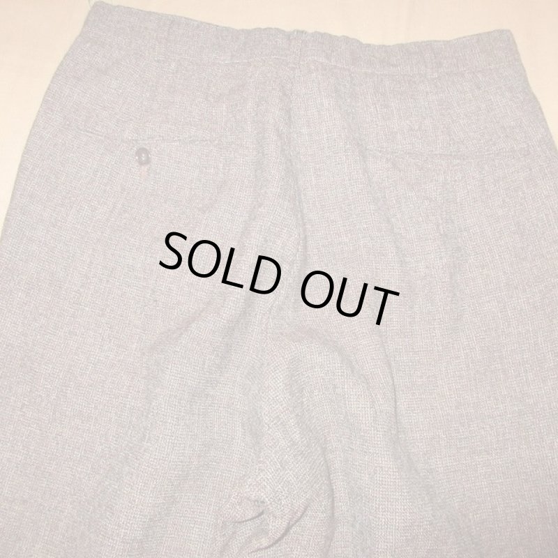 画像4: 古着 60's UNKNOWN ウールパンツ TALON BRW /200116 (4)