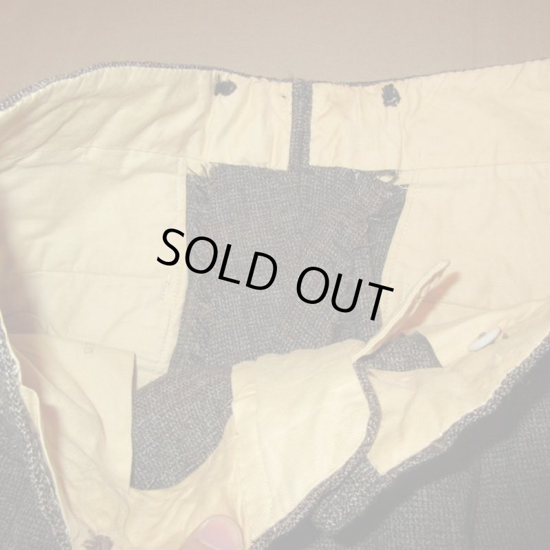 画像7: 古着 60's UNKNOWN ウールパンツ TALON BRW /200116 (7)