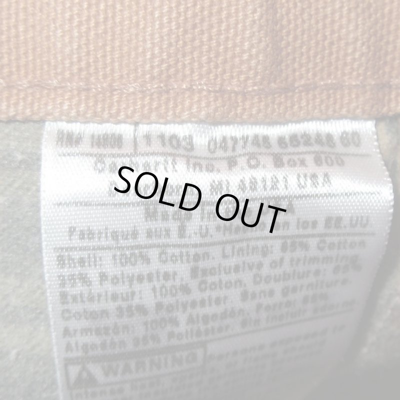 画像4: 古着 90's Carhartt カーハート 裏地ネル ダック ペインターパンツ アメリカ製 BRW /200116 (4)