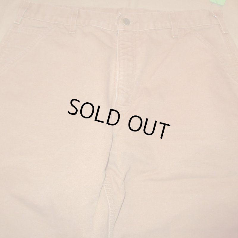 画像5: 古着 90's Carhartt カーハート 裏地ネル ダック ペインターパンツ アメリカ製 BRW /200116 (5)