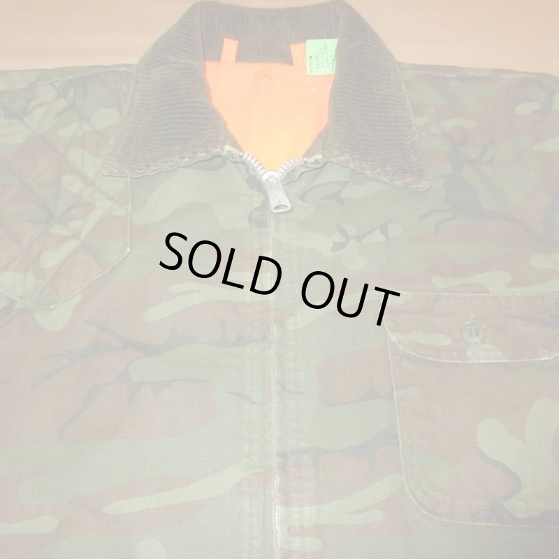 画像5: 古着 60's SEARS シアーズ リバーシブル ハンティングジャケット カモ×ORG / 200126 (5)