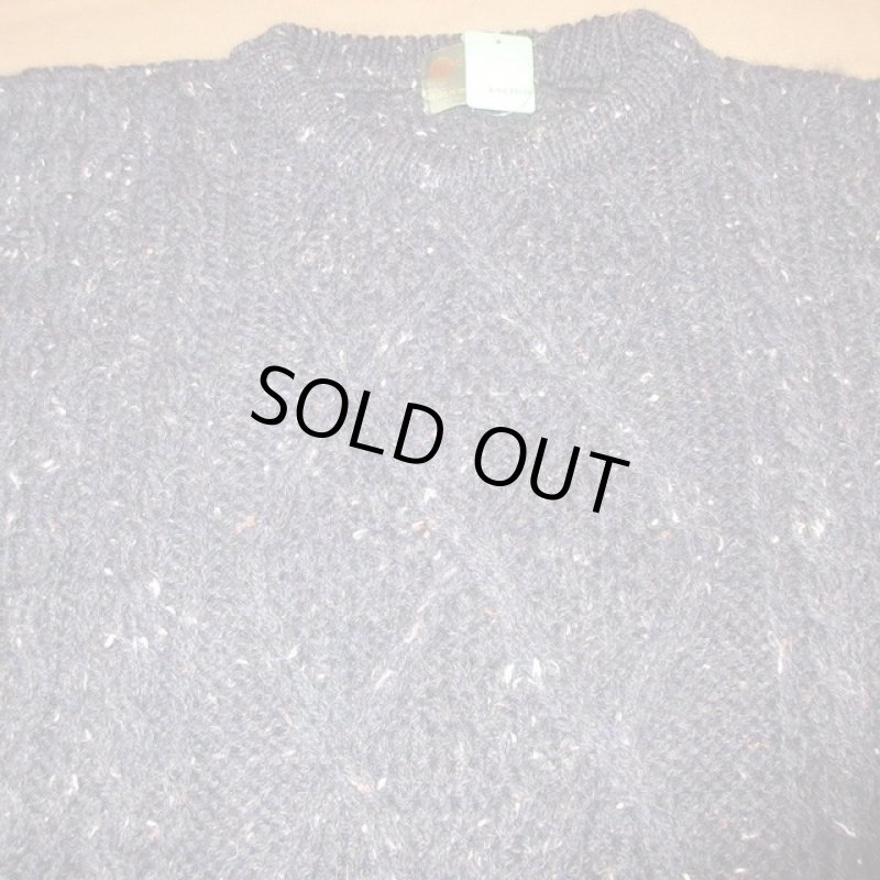 画像5: 古着 80's OAK TREE フィッシャーマンニット ウールセーター イギリス製 NVY / 200131 (5)