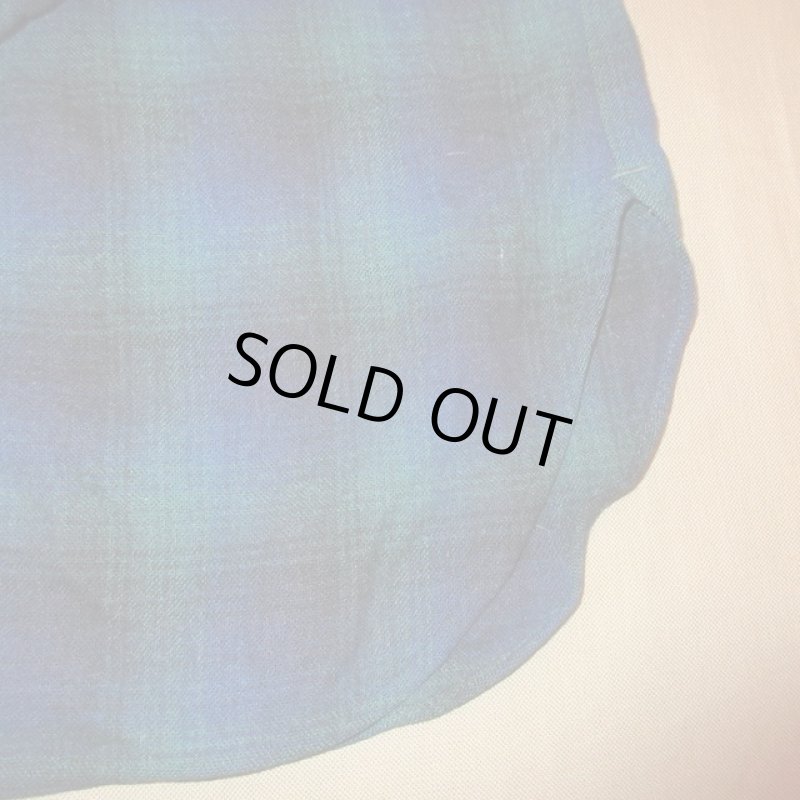 画像7: 古着 50's PENDLETON ペンドルトン ウールマーク無し ウールシャツ オンブレCHK / 200201 (7)