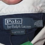 画像3: 古着 00's Ralph Lauren ラルフローレン パッチ ステンシル ラガーシャツ NVY /200210 (3)