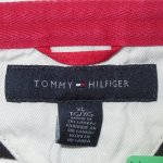 画像10: 古着 00's TOMMY HILFIGER トミーヒルフィガー パッチワーク ラガーシャツ WHT×BLK×RED /200210 (10)