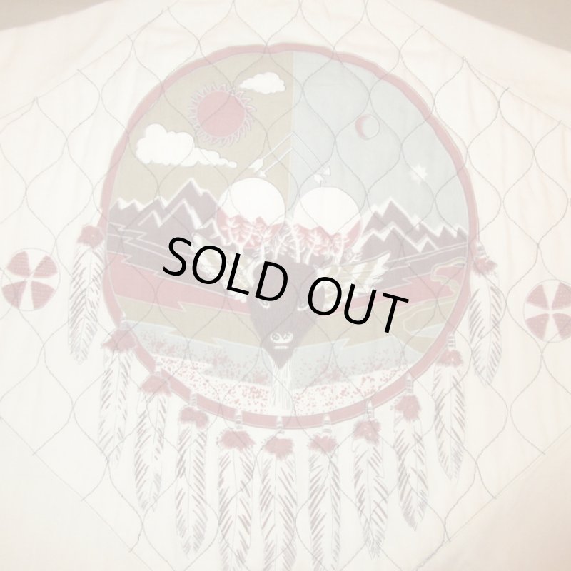 画像3: 古着 70's BAR B ネイティヴプリント キルティング ウエスタンシャツ BEI / 200226 (3)