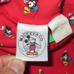 画像6: 古着 90's MICKEY MOUSE ミッキーマウス 総柄 タートルネック カットソー RED /200303 (6)