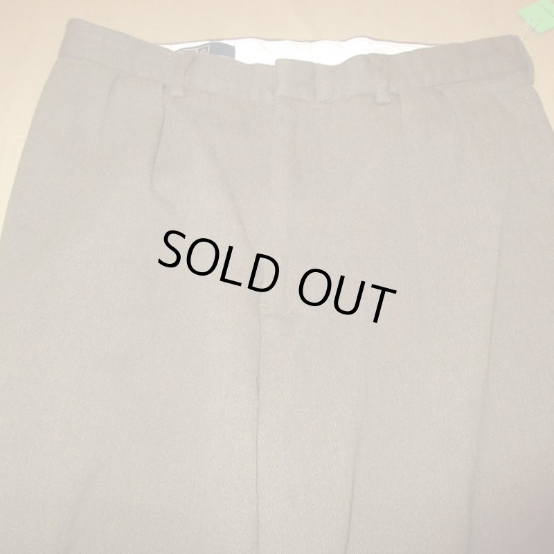 画像3: 古着 90's Ralph Lauren ラルフローレン タック入り トラウザーパンツ OLV / 200304 (3)