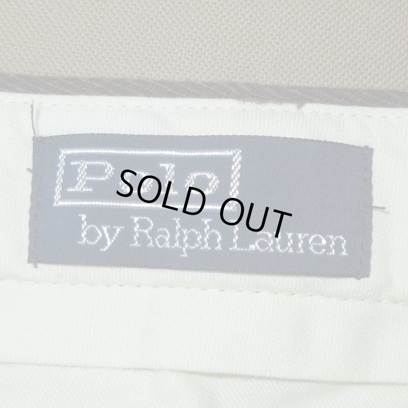 画像2: 古着 90's Ralph Lauren ラルフローレン タック入り トラウザーパンツ OLV / 200304 (2)