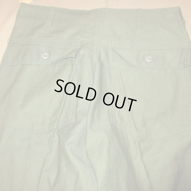 画像6: デッドストック 古着 60's US ARMY アメリカ軍 コットンサテン ベイカーパンツ 初期 OLV / 200304 (6)