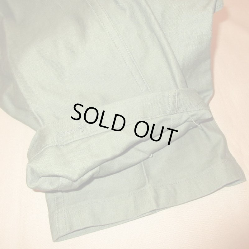 画像7: デッドストック 古着 60's US ARMY アメリカ軍 コットンサテン ベイカーパンツ 初期 OLV / 200304 (7)