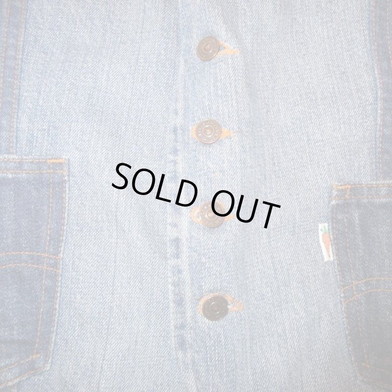 画像7: 古着 70's Levi's リーバイス FRESH PRODUCE フレッシュプロデュース パッチワークデニムベスト IND / 200403 (7)