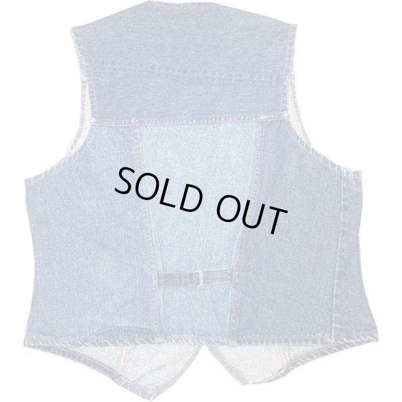 画像2: 古着 70's Levi's リーバイス FRESH PRODUCE フレッシュプロデュース パッチワークデニムベスト IND / 200403 (2)