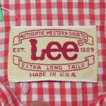 画像3: 古着 80's Lee リー MR表記 ギンガムチェック ウエスタンシャツ RED / 200405 (3)
