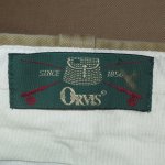 画像2: 古着 90's ORVIS オービス ダックハンターカモ ナイロン切り替え ダブルニー チノパンツ USA製 BEI / 200414 (2)