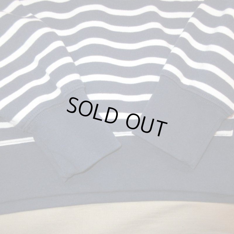 画像6: 古着 00's J.CREW ジェイクルー ボーダー スウェットパーカ NVY×ホワイト  /200415 (6)