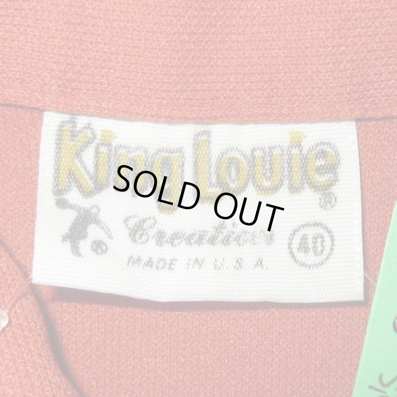 画像3: 古着 70's KING LOUIE キングルイ 幾何学模様 P/O ポリエステル ボーリングシャツ BRW / 200429 (3)