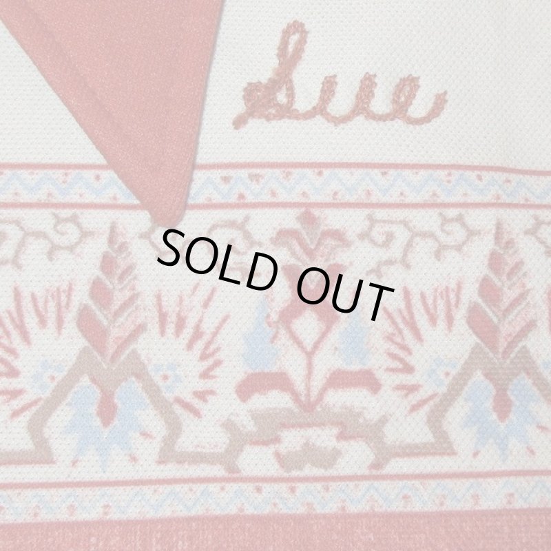 画像5: 古着 70's KING LOUIE キングルイ 幾何学模様 P/O ポリエステル ボーリングシャツ BRW / 200429 (5)