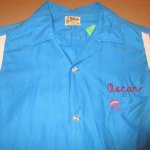 画像6: 古着 60's HILTON ヒルトン チェーンステッチ刺繍 ボーリングシャツ BLUE / 200429 (6)