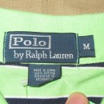 画像3: 古着 00's Ralph Lauren ラルフローレン ボーダー 鹿の子 ポロシャツ GRN×BLK / 200508 (3)