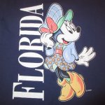 画像3: 古着 90's ミニーマウス ディズニー FLORIDA Tシャツ NVY / 200516 (3)