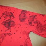 画像9: 古着 00's BLUE ROSE アニマルプリント 半袖シャツ RED / 200526 (9)
