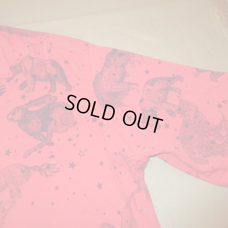 画像9: 古着 00's BLUE ROSE アニマルプリント 半袖シャツ RED / 200526 (9)