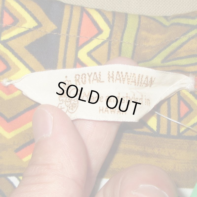 画像3: 古着 60's ROYAL HAWAIIAN サーフ柄 アロハシャツ ハワイアン 半袖シャツ MIX / 200609 (3)