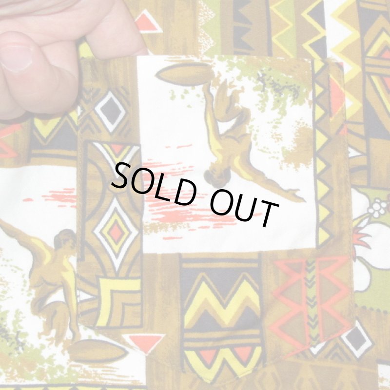 画像7: 古着 60's ROYAL HAWAIIAN サーフ柄 アロハシャツ ハワイアン 半袖シャツ MIX / 200609 (7)