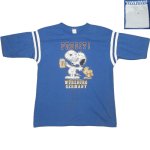 画像1: 古着 80's ARTEX アーテックス SNOOPY フットボール Tシャツ BLUE / 200601 (1)