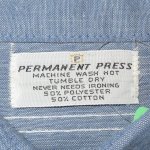 画像8: 古着 70's PERMANENT PRESS ネイティヴ ペイント 耳付き シャンブレーシャツ BLUE /200615 (8)