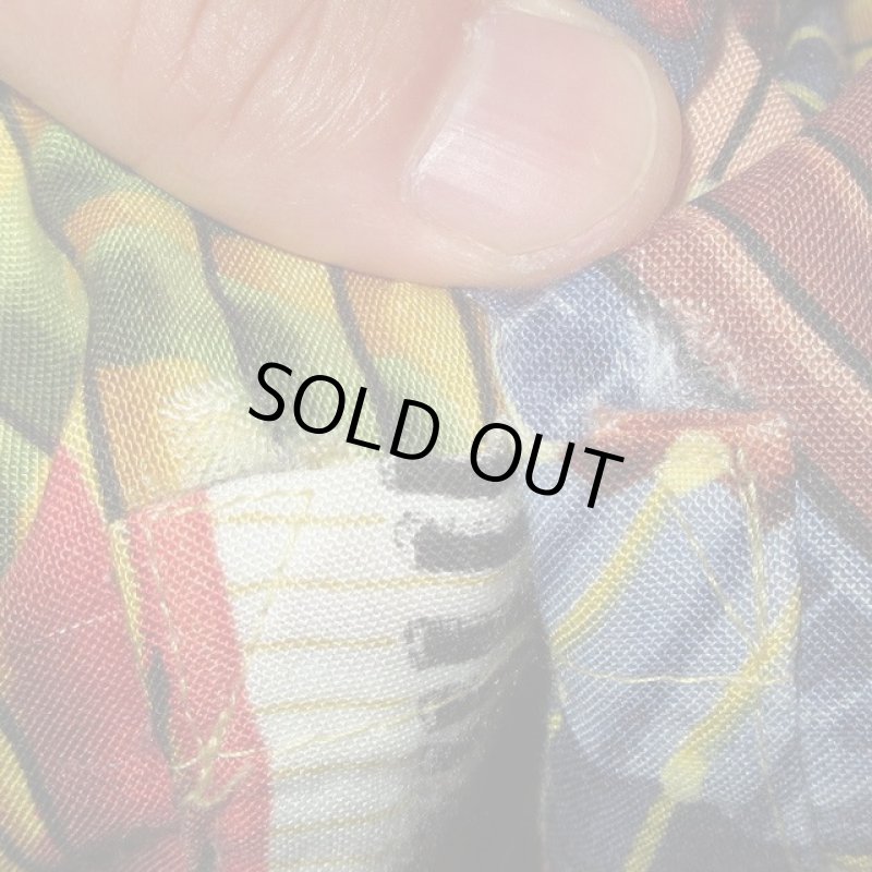 画像8: 古着 00's BAYOU WEAR バイユーウェア NEW ORLENS JAZZ FEST レーヨンシャツ 半袖シャツ MIX / 200630 (8)