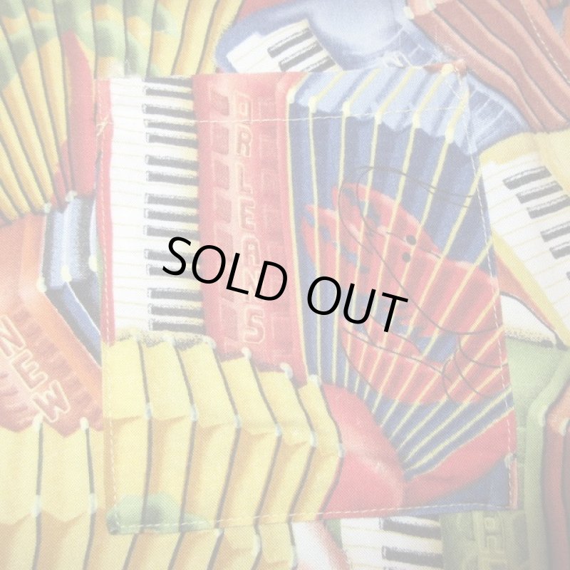 画像6: 古着 00's BAYOU WEAR バイユーウェア NEW ORLENS JAZZ FEST レーヨンシャツ 半袖シャツ MIX / 200630 (6)