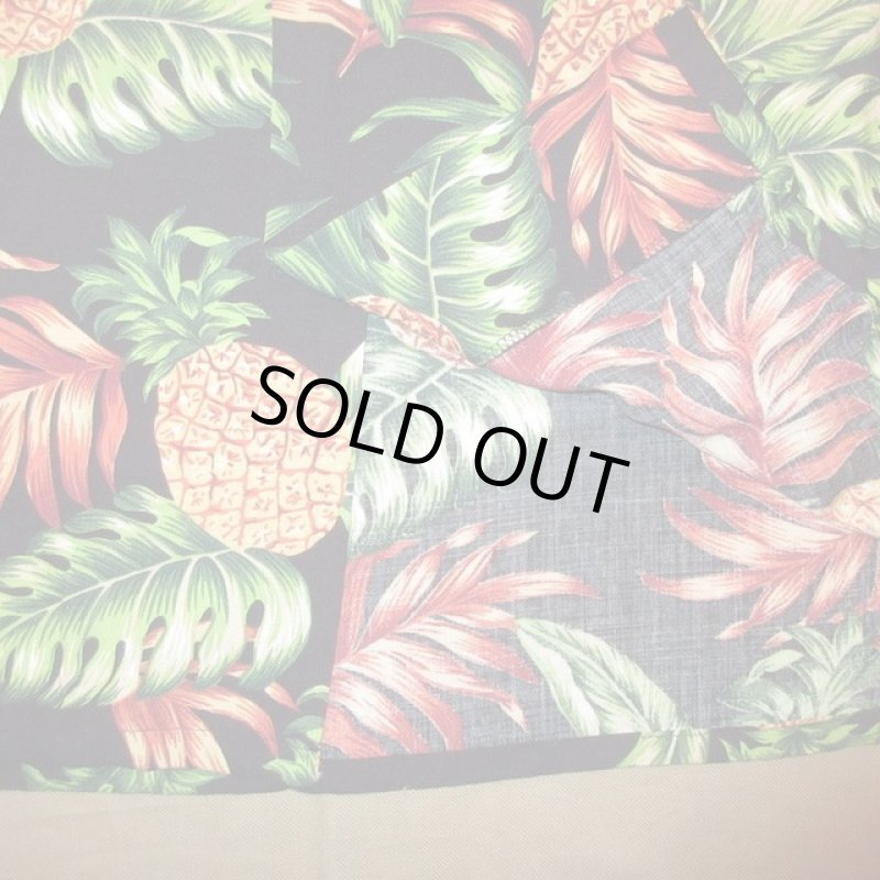 画像6: USED 00's REYN SPOONER レインスプーナー JOE KEALUHA'S レーヨン アロハシャツ BLK / 200712 (6)