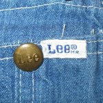画像2: USED 70's Lee リー 白タグ デニムオーバーオール USA製 BLUE / 200714 (2)
