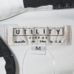 画像3: USED 00's UTILITY CANVAS 像 半袖シャツ WHT×BLK / 200716 (3)