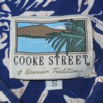 画像3: USED 90's COOKE STREET クックストリート アロハシャツ 半袖シャツ NVY / 200727 (3)