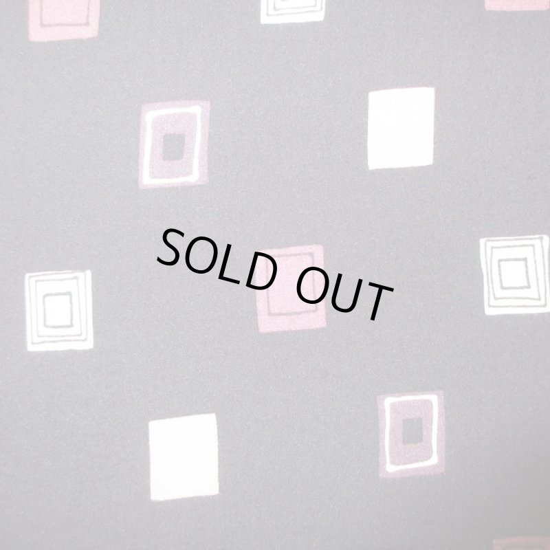 画像4: USED 90's CAMPIA MODA アトミック柄 レーヨン 半袖シャツ BLK / 200727 (4)