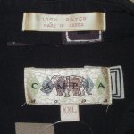 画像3: USED 90's CAMPIA MODA アトミック柄 レーヨン 半袖シャツ BLK / 200727 (3)