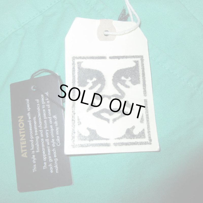 画像2: 新品 00's OBEY オベイ ストリート カラーパンツ GRN / 200813 (2)