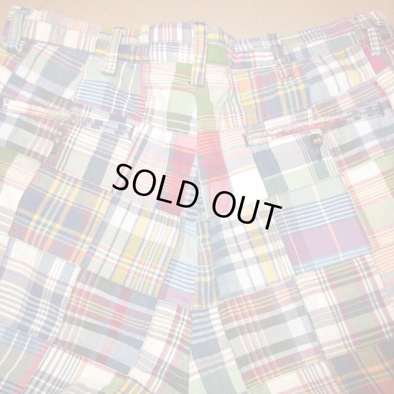 画像6: USED 00's Ralph Lauren ラルフローレン マドラスチェック パッチワークパンツ MIX / 200813 (6)