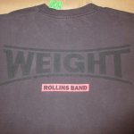 画像1: USED 90's ROLLINS BAND ロリンズバンド WEIGHT Tシャツ BLK / 200913 (1)