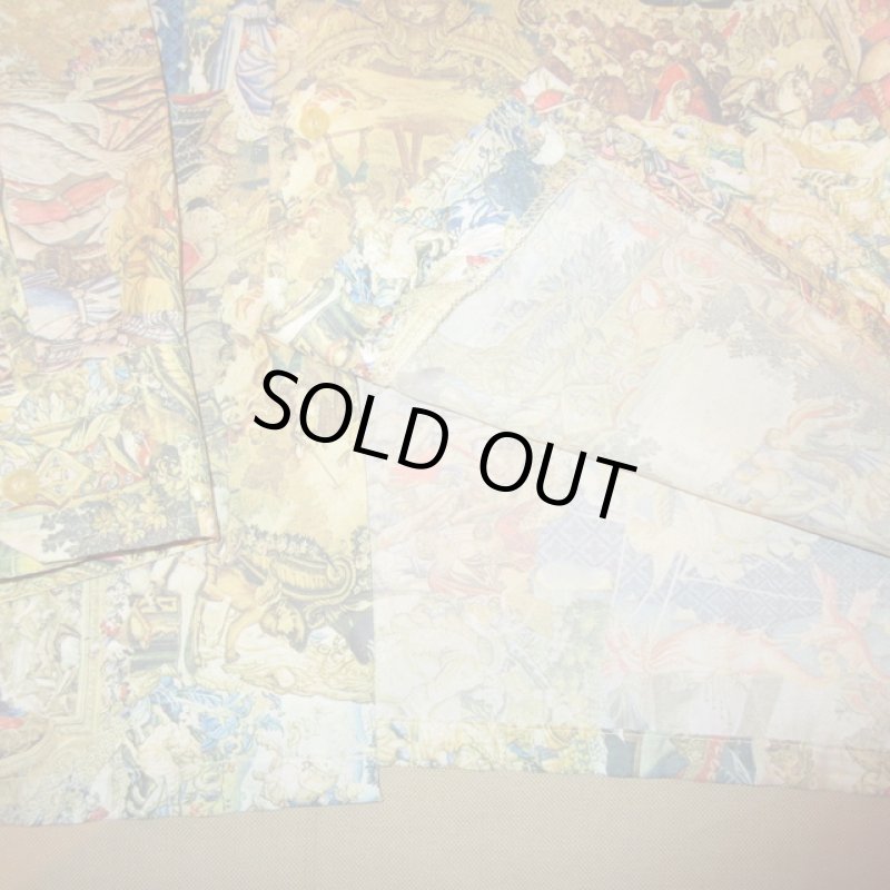 画像8: USED 70's TRAFALGAR 古代 総柄 ポリシャツ MIX / 200920 (8)