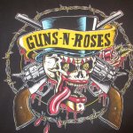 画像1: USED 90's GUNS&ROSES ガンズ＆ローゼス SLOANEデザイン Tシャツ BLK / 201008 (1)