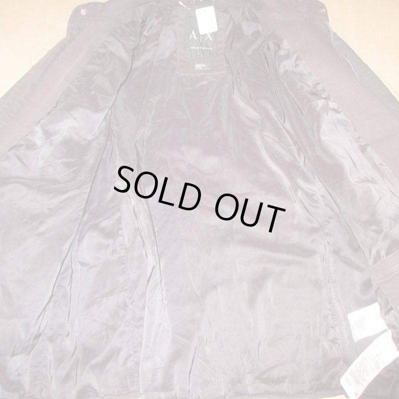 画像8: USED 00's ARMANI EXCHANGE アルマーニ エクスチェンジ ライダースジャケット BLK / 201010 (8)