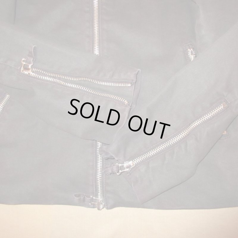 画像6: USED 00's ARMANI EXCHANGE アルマーニ エクスチェンジ ライダースジャケット BLK / 201010 (6)
